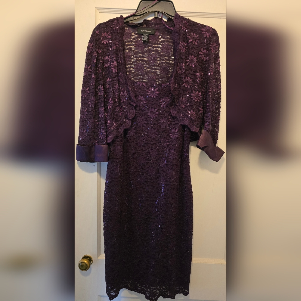 Purple Lace Dress and Jacket